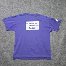 Vintage Aleve EC-Naprosyn Shirt Mens XL Purple Roche Advertising Promo 90s