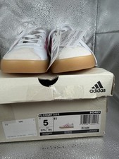 adidas VL Court 3.0 K White Pink Gum Girls Kids Shoes Size 5 Skate IH3483 NIB