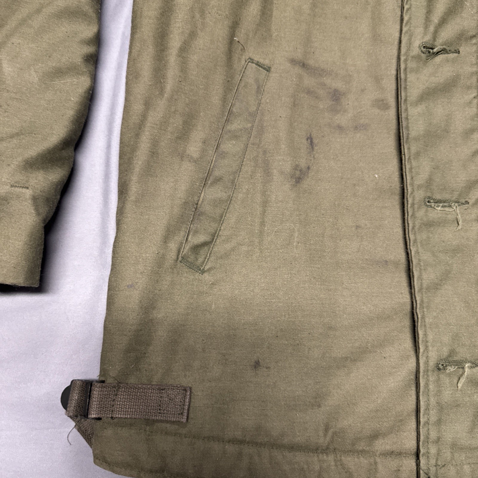 80s USN A-2 Deck Jacket US NAVY Cold Weather Field Coat Size Med 38-40