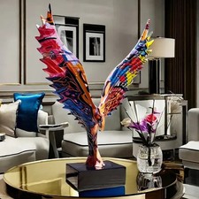 Graffiti Phoenix Skulptur aus Resin – Vielseitige Deko für Innen & Außen