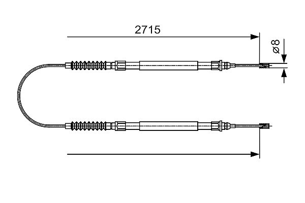 Bosch Seilzug, Feststellbremse Hinten, Links, Mitte, Rechts U.A. FüR CitroËN-image