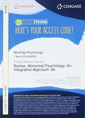 Abnormal Psychology: An Integr - VERY GOOD