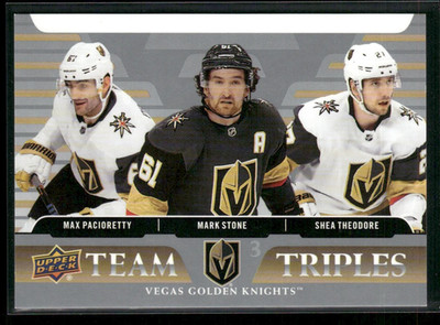 2020-21 Upper Deck Team Triples Mark Stone Max Pacioretty Shea Theodore #TT-VGK