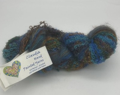 Claudia Hand Painted Yarn Ingrid s Blues 245 Yards Kid Mohair Discontinued