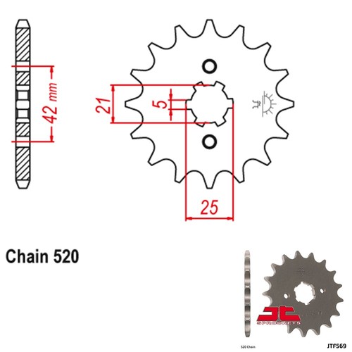 JT Sprockets Front Sprocket JTF1537.16RB