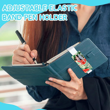 4 Pieces Adjustable Elastic Band Pen Holder, Pencil Holder, Pen Sleeve Pouch ...