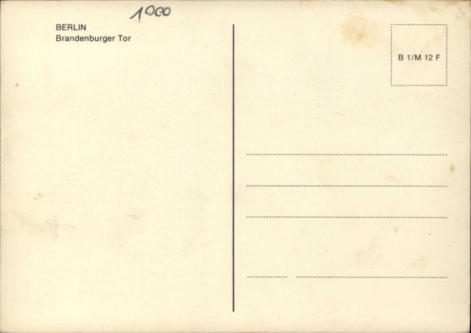 Tor Issued Brandenburger Tor Berlin Germany vintage postcard r693 | eBay