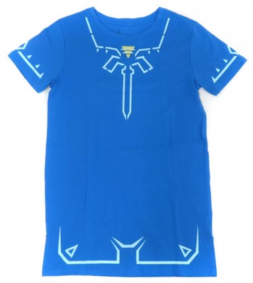 Legend of Zelda Breath of the Wild Blue T Shirt M Size Hero Clothes Tee