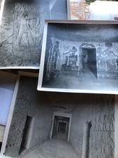 3 photos THEBES egypte  tombe nefert ari femme ramses II 1940.50 argentique