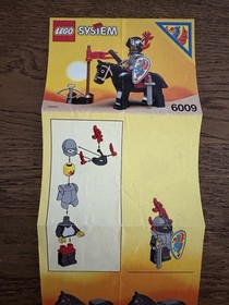 Vintage 1992 Lego System Castle 6009 Medieval Black Knight Manual ONLY