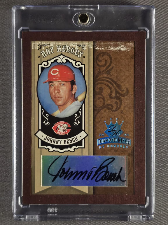 2005 Donruss Diamond Kings HOF Heroes #HH-58 Johnny Bench 1/1 Auto