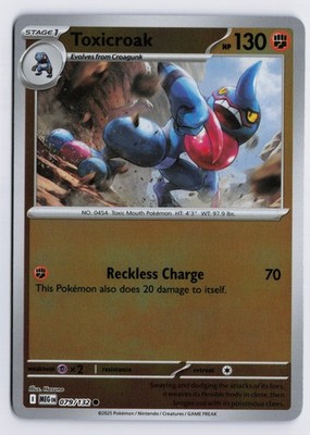 Toxicroak - MEG #079/132 ME01: Mega Evolution Reverse Holofoil NM