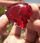 99.20 Ct Natural Blood Red Mozambique Ruby Pendant Flawless CERTIFIED