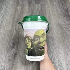 Shrek 4D Popcorn Bucket Universal Studios Hollywood Fiona Donkey Rare Lid Handle