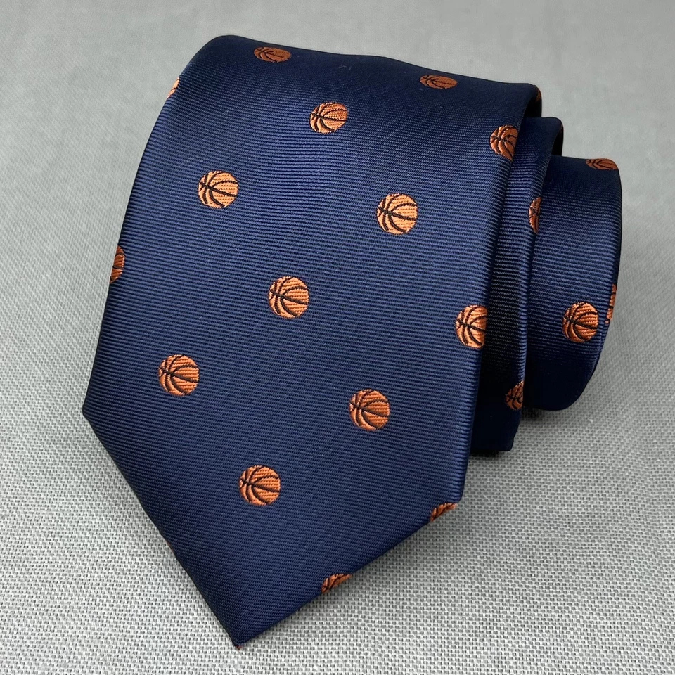 Basketball Tie Sports Necktie Men Birthday Father’s Day Basketball Fan Gift Tie - Image 4 of 4