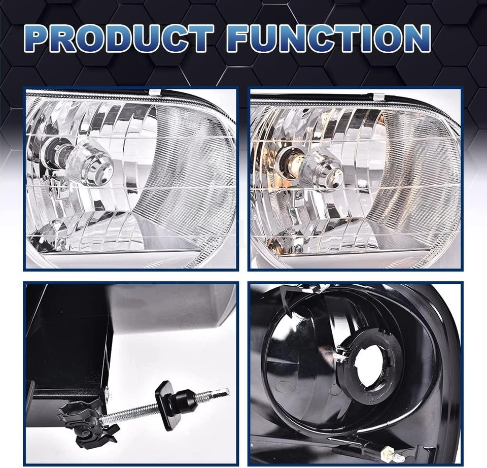 For 1997 1998-2004 Ford F150 Expedition Headlights w/Corner lights LH+RH 4PCS Foto 3 de 4