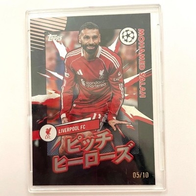 Mohamed Salah Topps UEFA Pitch Heroes Black Sunflower Parallel Card