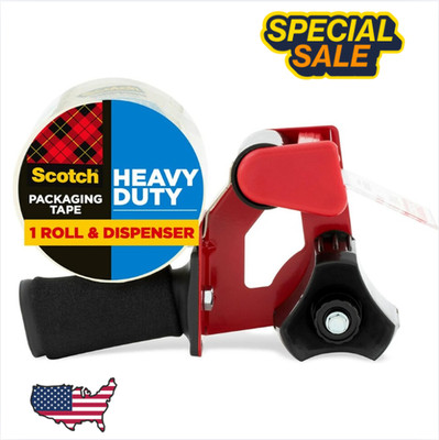 3M Scotch Tape Gun Dispenser with 1 Heavy Duty 3850 Shipping Packaging Rolls NEW