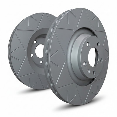 SP Performance V65063C Peak GREY Zinc Front Brake Rotors 97-99 Expedition