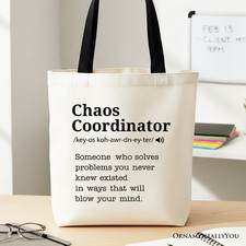 Chaos Coordinator Definition Personalized Canvas Tote Bag