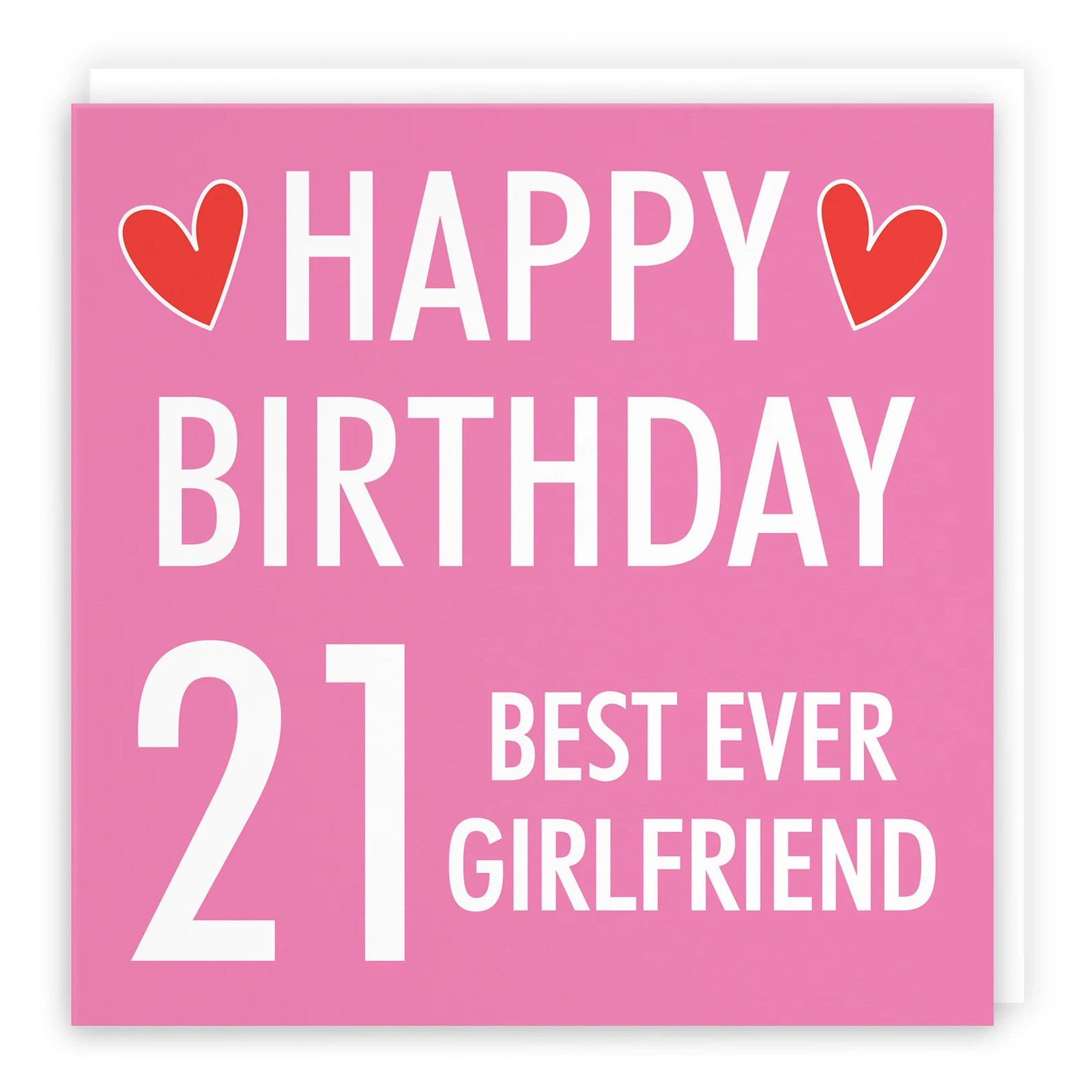21st Girlfriend Birthday Card Urban Colour