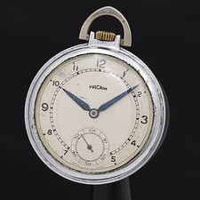 Vulcain Pocket Watch VU-01-481000 Hand-wound Silver Vintage