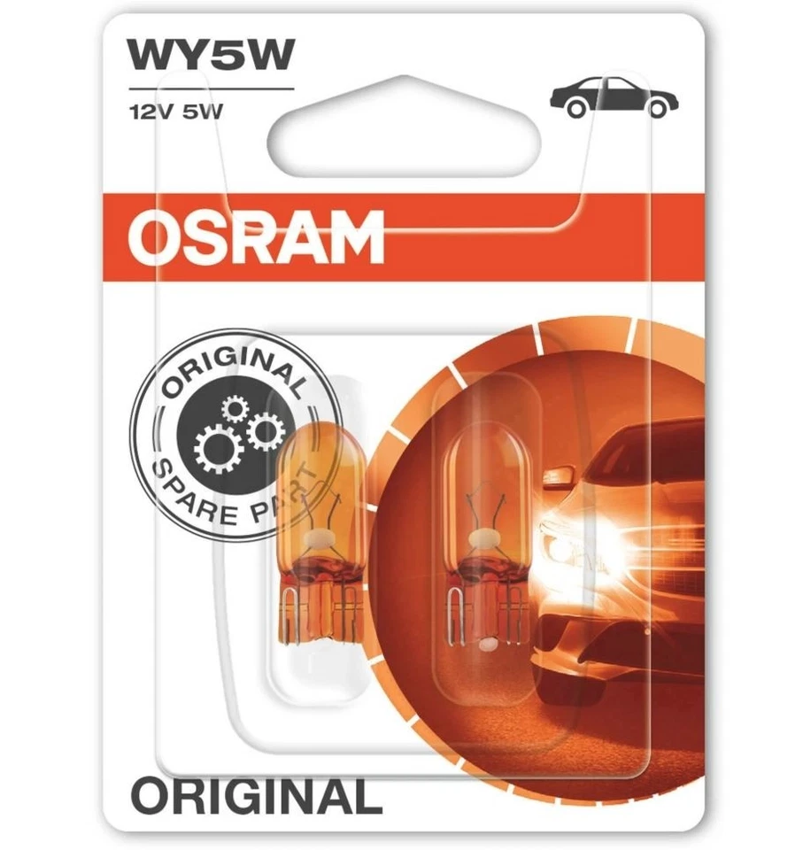 OSRAM WY5W Seitenblinker Glassockellampe 2er Set 2827NA W2.1x9.5d Orange Gelb - Bild 4 von 4
