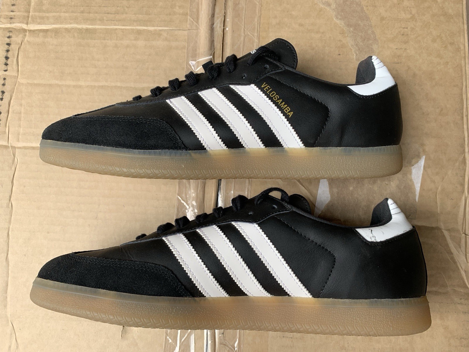 Adidas OG Velosamba Size 14 32cm Black Leather Casual Cycling Shoes Samba FW4459
