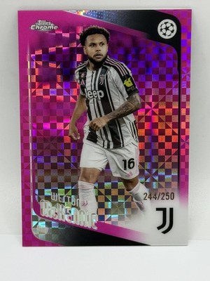 2025-26 Topps Chrome UCC Weston McKennie Aqua /250