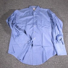 Vintage Brooks Brothers Makers Shirt Mens 16-3 Blue French Cuff Made USA 90s