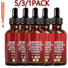 5/3/1 Bottles Clean Nutra Berberine with Ceylon Cinnamon Supplement Liquid Drops