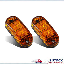 2x Oval 2.5 Amber Led Trailer Truck Side Marker Lights 2 Diodes Surface Mount 2x Oval 2.5 Amber Led Trailer Truck Side Marker Lights 2 Diodes Surface Mount