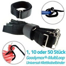 Goodymax® MultiLoop Klettkabelbinder beidseitig Kabelbinder Klett Band Kabel 
