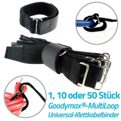 Goodymax  MultiLoop Klettkabelbinder beidseitig Kabelbinder Klett Band Kabel 