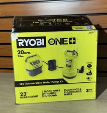 RYOBI ONE+ 18V Submersible Water Pump 20 GPM 1/6 HP 23’ Max Lift 3 Mode Timer