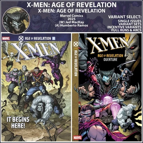 X-Men: Age of Revelation (2025) #0 Overture Marvel Comics COVER SELECT