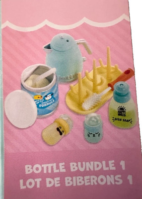 NEW MGA Miniverse Make It Mini BABY FOOD SERIES BOTTLE BUNDLE 1 BLUE SET