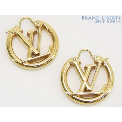 Louis Vuitton Bookle Draille Louise LV Circle Hoop Earrings M00396