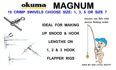 10 Girelle Crimp OKUMA Per Finale Traina, Realizzare Rig Con 2 O 3 Ami Per Pesca In Mare