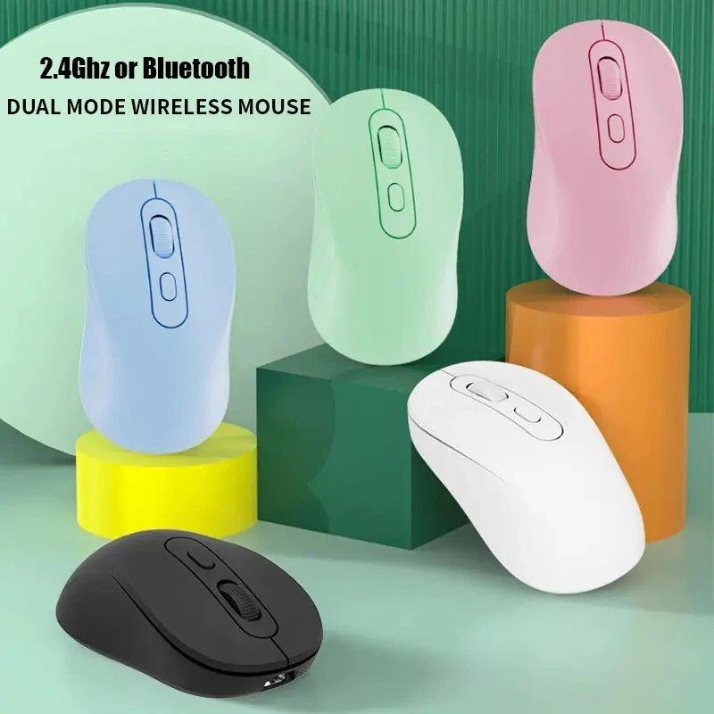 2.4Ghz Bluetooth Dual Wireless Mouse Silent Click Rechargeable for Laptop PC - Image 4 of 4