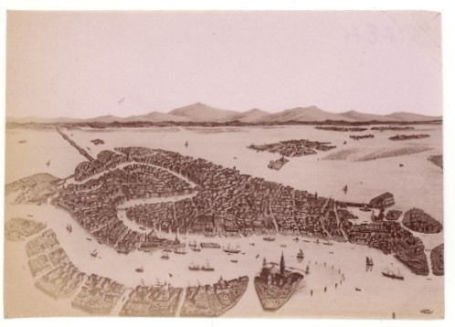 Italien Venezia Zeichnung Panorama altes Foto 1890 - Bild 3 von 3