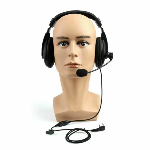 Heavy Duty Overhead Headset Boom Mic PTT Pour Kenwood Puxing Baofeng Radio S2 - Bild 2 von 9