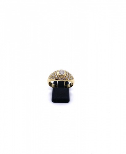 Ring 585 GG mit Brillanten ca. 0,7 ct. GW-SI - Bild 4 von 4