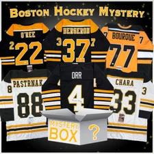 Autographed/Signed Boston Hockey Jersey Mystery Box with PSA JSA or Beckett COA