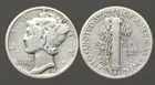 USA, Dime, Mercury, circulated..1944, Fine-12