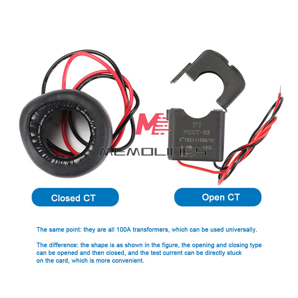 100A AC Multi-functional Voltage Current Test Module With Open Close CT New
