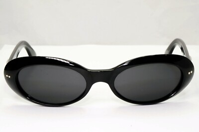 Gucci Sunglasses 1997 Vintage Black Silver Womens Oval GG 2413/N/S