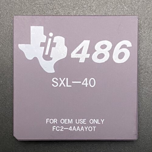 Texas Instruments TI486SXL-40 CPU 40MHz 3,45V PGA168 32bitowy procesor OEM RZADKI - Zdjęcie 1 z 10