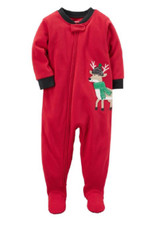 NEW Carter's Baby Long Sleeve Jumpsuit Red Reindeer Size 6 Months