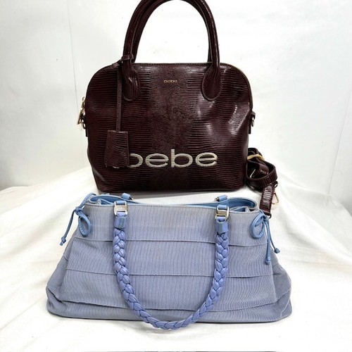 Handbag Salvatore Ferragamo Blue Sattin Layers +1 New Baby Brown Burgendy (P56) - Picture 2 of 22